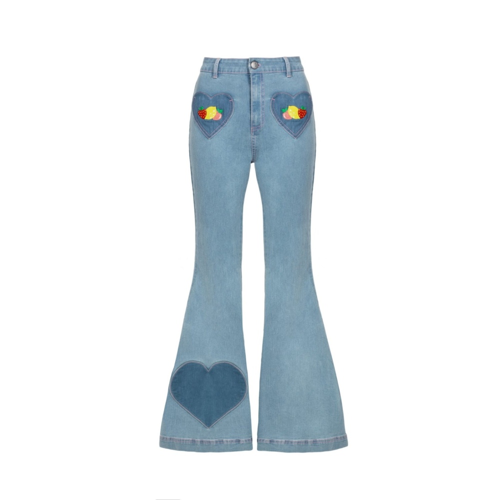 Hell Bunny - Molly Flared jeans - Blauw